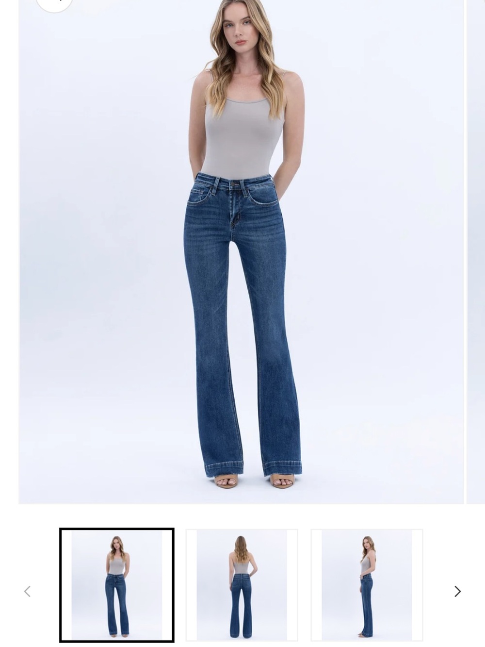 Sustainability High Rise Trouser Hem Bootcut Jeans MEDIUM/24